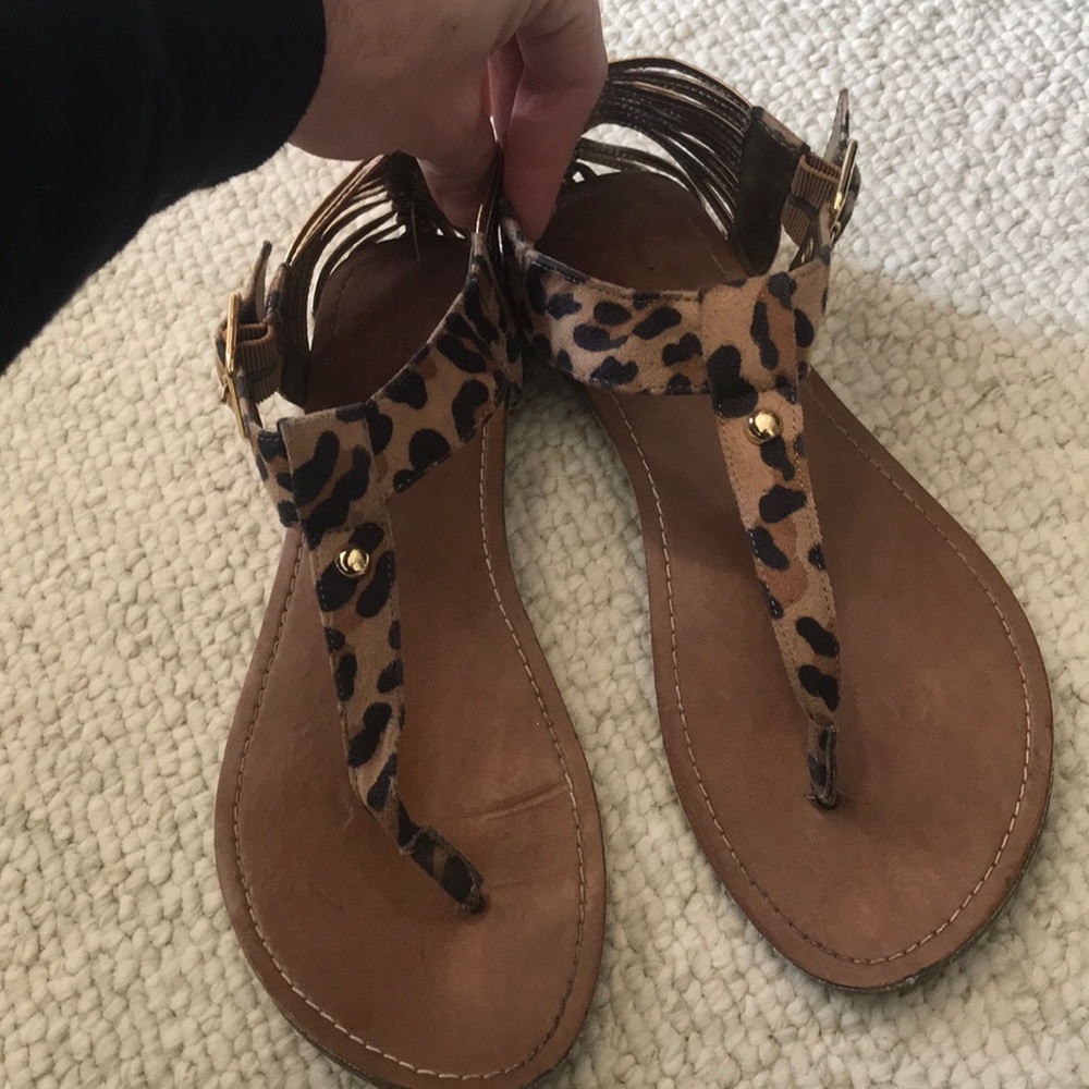 Cheetah print sandals